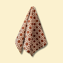 Load image into Gallery viewer, Bergère Cane work Tea Towel - Coffee