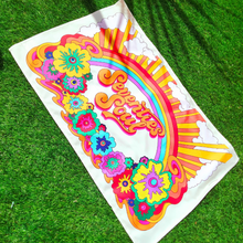 Load image into Gallery viewer, 60s and 70s 1960s 1970s retro tea towel prints wall art pictures designed for 70s House Manchester featuring our psychedelic '70s Soul' artwork by illustrator Scarlett Rickard inspired by the iconic 7-up seven-up uncola adverts by John Alcorn perfect for your retro kitchen